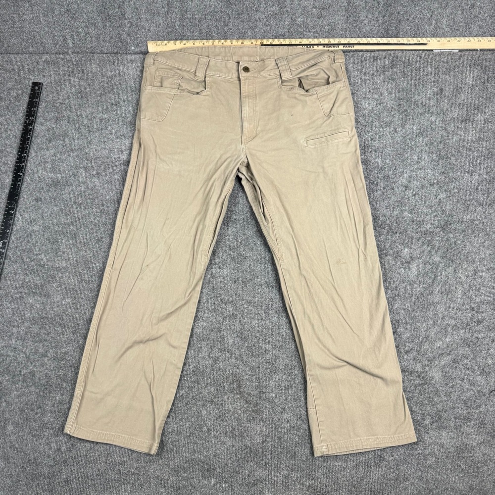 Noble Outfitters Pants Mens 40x30 Tan Khaki‎ Utility Canvas Workwear Stretch